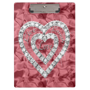 Porte-bloc Live Laugh Love Red Diamond Hearts Porte - bloc