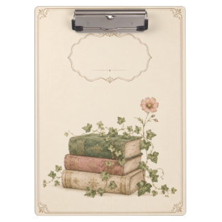 Porte-bloc Livres Botaniques Anciens & Planificateur Cottagec