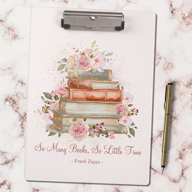 Porte-bloc Livres de devis personnalisés et roses roses roses (In situ)