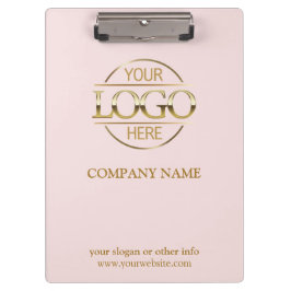 Porte-bloc Logo d'affaires élégant personnalisé Blush Pink Co