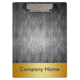 Porte-bloc Logo de l'entreprise moderne Gold Faux Foil Bois