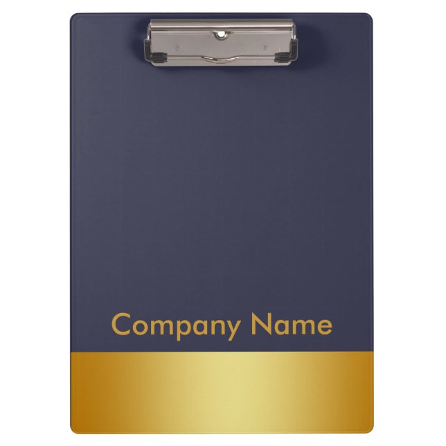 Porte-bloc Logo de Modern Elegant Gold Faux Foil Company (Devant)
