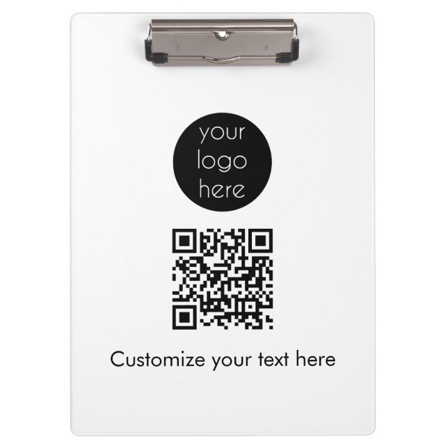 Porte-bloc Logo d'entreprise Code QR promotionnel Texte (Devant)