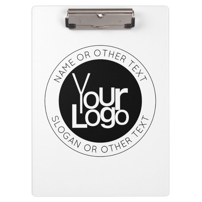 Porte-bloc Logo d'entreprise et texte moderne simple modifiab (Devant)