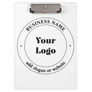 Porte-bloc Logo d'entreprise et texte promotionnel Blanc