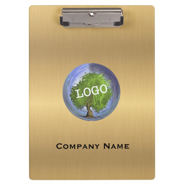 Porte-bloc Logo d'entreprise Gold (Devant)