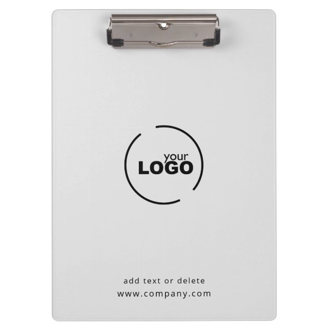 Porte-bloc Logo d'entreprise moderne professionnel gris (Devant)