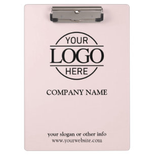 Porte-bloc Logo d'entreprise moderne rose simple personnalisé