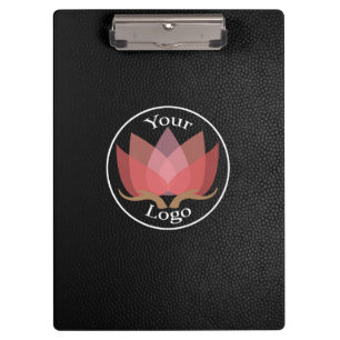 Porte-bloc LOGO Personnalisé En Cuir Noir