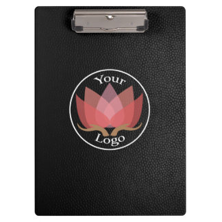 Porte-bloc LOGO Personnalisé En Cuir Noir
