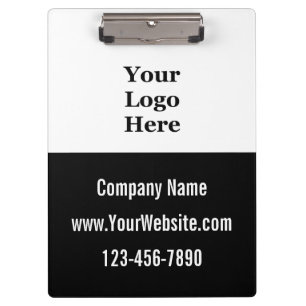 Porte-bloc Logo promotionnel de nom commercial noir et blanc