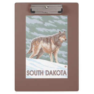 Porte-bloc Loup gris StandingSouth Dakota