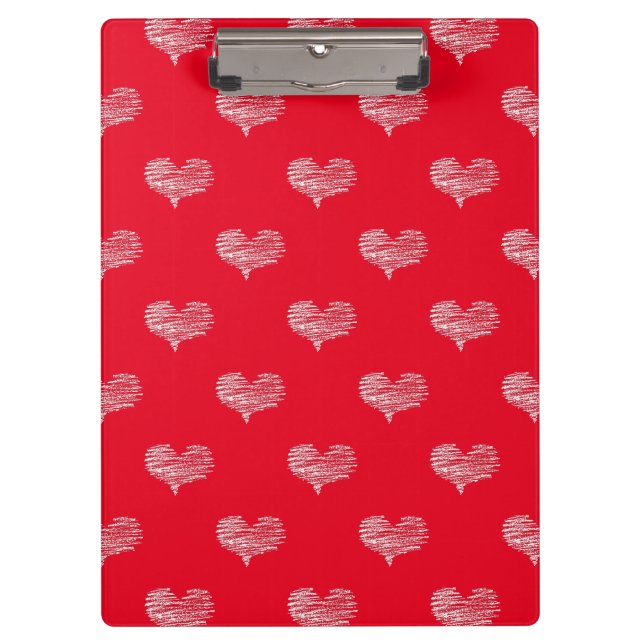 Porte-bloc Love Valentine's Day White Heart croquis (Devant)