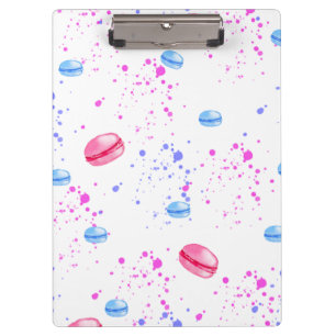 Porte-bloc Macarons appétissants en plaques d'aquarelle