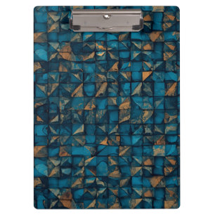 Porte-bloc Magnifique motif patchwork "Look" en sarcelle fonc