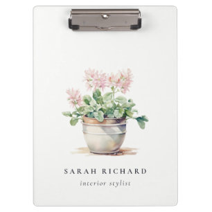 Porte-bloc Maison Florale en pots Plante Aquarelle Botanique