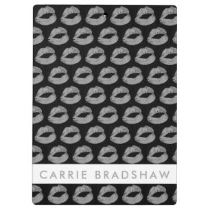 Porte-bloc Make Up Silver Parties scintillant Lièvres Noir Pe