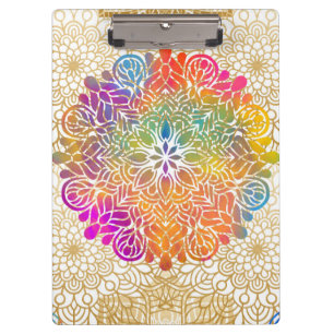 Porte-bloc Mandala multicolore