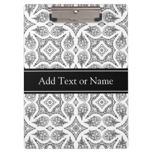 Porte-bloc Mandala Zen noir et blanc Personnalisé