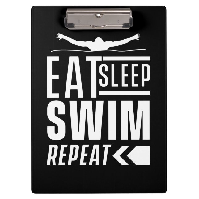 Porte-bloc Mangez Sleep Swim Répéter (Devant)