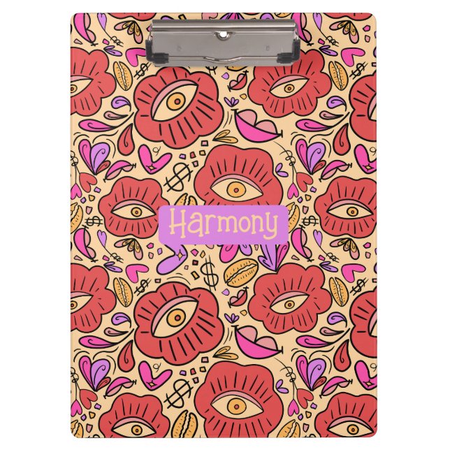 Porte-bloc Manifeste de Doodle des yeux (Devant)