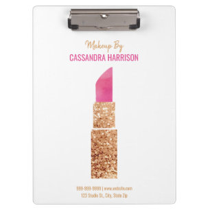 Porte-bloc Maquillage Artiste Gold Sequin Aquarelle Beauté