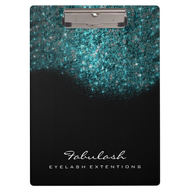 Porte-bloc Maquillage Beauty Studio Lashes Ocean Blue Sequin (Devant)