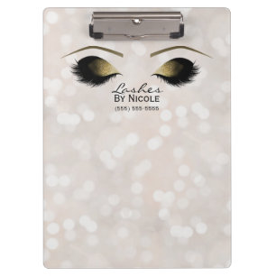 Porte-bloc Maquillage Yeux Lumières Blanches Dorées Personnal