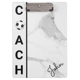 Porte-bloc Marbre blanc d'entraîneurs de football moderne et 