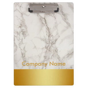 Porte-bloc Marbre moderne élégant Or Faux Foil Company Logo