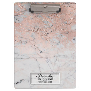 Porte-bloc Marbre Rose et Gris Mode Personnalisée Moderne