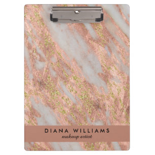 Porte-bloc Marbre rose étincelant Artiste de maquillage Abstr