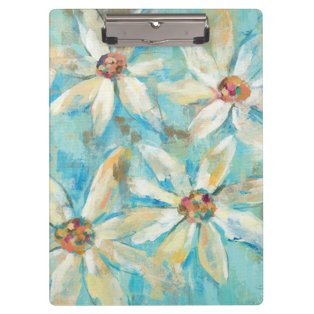 Porte-bloc Marguerites blanches sur le bleu (Devant)