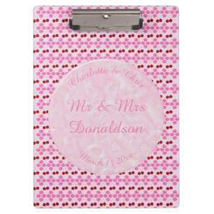 Porte-bloc Mariage rose Printemps Cerisiers en fleurs et ceri