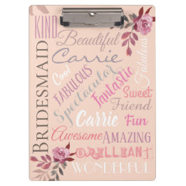 Porte-bloc Mariée Tribe Personnalisée Automne Rose Gold
