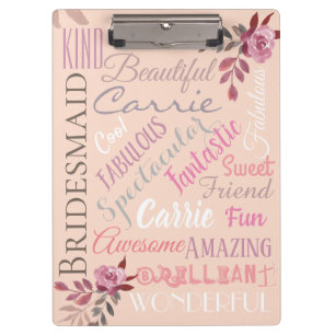Porte-bloc Mariée Tribe Personnalisée Automne Rose Gold