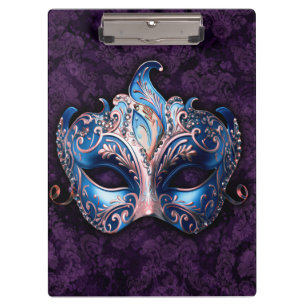 Porte-bloc Masque de masquerade bleu élégant
