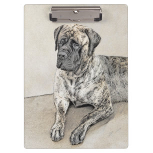 Porte-bloc Mastiff anglais (Brindle) Peinture - Chien Art