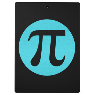 Porte-bloc Math geek symbole Pi, bleu sur noir