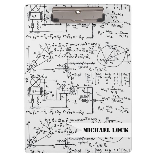 Porte-bloc Mathématiques Geeky de maths personnalisées (Devant)