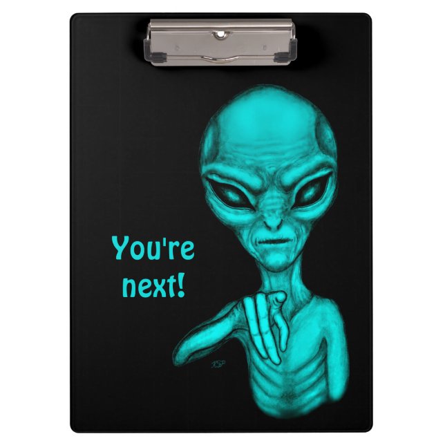 Porte-bloc Mauvais Alien, Tu es le prochain ! (Devant)