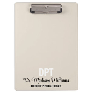 Porte-bloc Médecin DPT personnalisé de la thérapie physique C