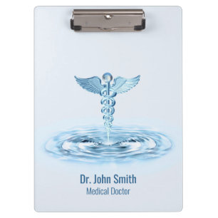 Porte-bloc Médicale Hermes Rod Bleu Caduceus Eau Ondes