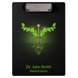 Porte-bloc Médicale holistique alternatif Caduceus Feuilles v