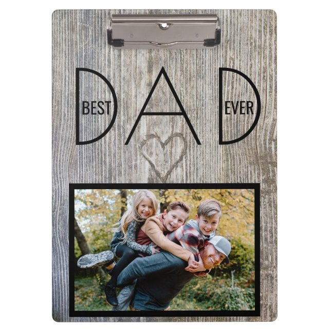Porte-bloc Meilleur Papa Jamais, Notre Super Papa Photo Fête  (Devant)
