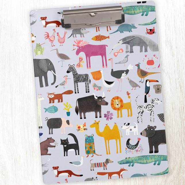 Porte-bloc Ménagerie animale (Animal menagerie fun clipboard)