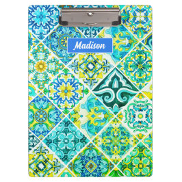 Porte-bloc Menthe marine mexicaine tuiles méditerranéennes si