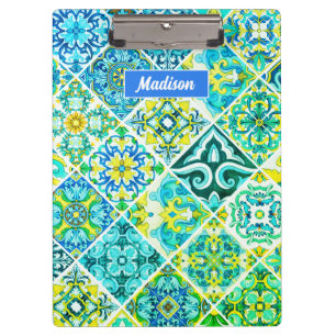 Porte-bloc Menthe marine mexicaine tuiles méditerranéennes si
