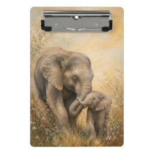 Porte-bloc Mère & Bébé Éléphant