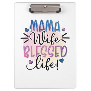Porte-bloc Mère Cadeau Mama Femme Bienheureuse Vie
